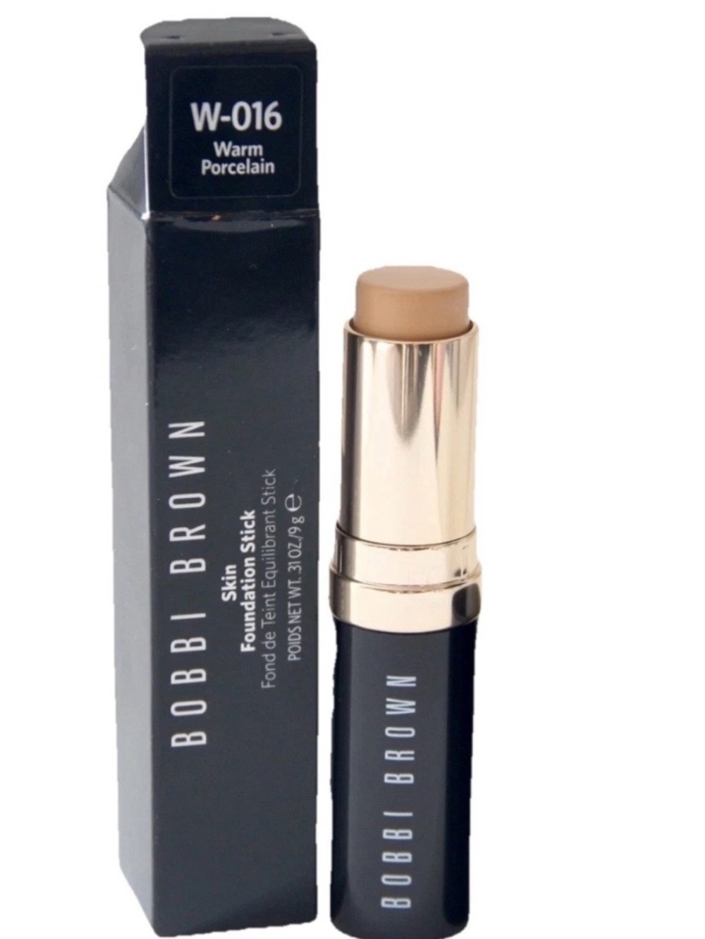 BOBBI BROWN SKIN FOUNDATION STICK W-016 WARM PORCELAIN 0.31 OZ. / 9 G NWB